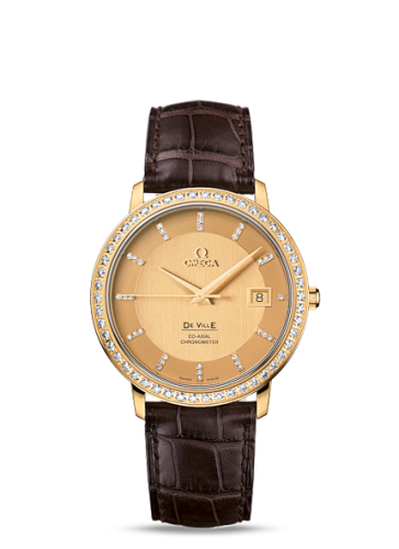 Omega De Ville Prestige Co-Axial 36.5 Yellow Gold / Diamond